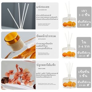 (ชุด 5 ขวด) ก้านน้ำหอม น้ำมันหอมระเหย ก้านไม้หอมปรับอากาศ 100มล.