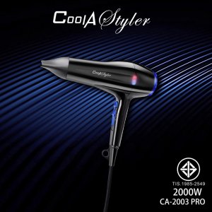 Coolastyler มอก.ไดร์เป่าผม CA-2003 2000W hairdryer ไดร์เป่าผม ญี่ปุ่นmotor ปรับความร้อน แรงลมได้ รุ่นยอดฮิต ที่เป่าผม ไดร