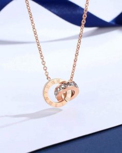 สร้อยคอ จี้ กลม  เพรชคิวบิกเซอร์โคเนีย