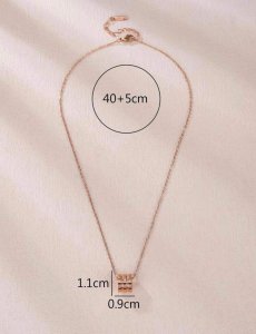 สร้อยคอ แฟชั่น สแตนเลส ตกแต่ง พลอยเทียม จี้ห้อย แหวน สำหรับ ผู้หญิง