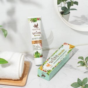 #ยาสีฟันสมุนไพรนกไทย 5ดาว 4เอ สมุนไพรธรรมชาติ ช่วยลดกลิ่นปาก ลดอาการเสียวฟัน รำมะนาด ขจัดคราบพลัคและหินปูน ช่วยลดคราบบุหรี่ ชา กาแฟ และทำให้ปากหอมสะอาดสดชื่นยาวนาน ที่การันตีคุณภาพมายาวนานกว่า 30 ปี ไม่ใช้สารเคมีและวัตถุกันเสีย  โทร. 0938325454