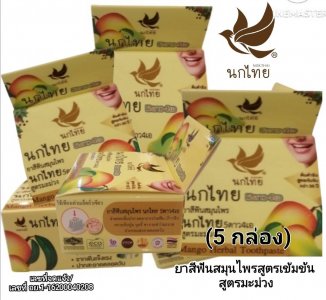 ยาสีฟันสมุนไพรสูตรมะม่วง แบบตลับ 25 g. (5ชิ้น) รวมค่าส่ง