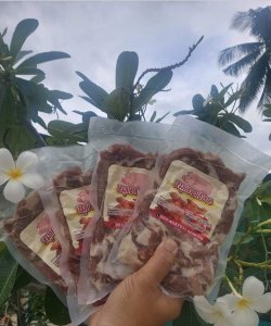 หมูแดดเดียว 4แพค/1 กก. อร่อยที่สุด ทำจากหมูเบทาโก