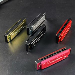 เครื่องดนตรี ฮาโมนิก้า Harmonica ปากเป่า 10 หลุม คีย์ C