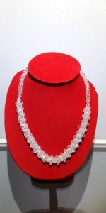 (สั่งทำ/จอง) สร้อยเกลียวคริตตัลขาวรุ้ง แบบครึ่งคอ 0824917334