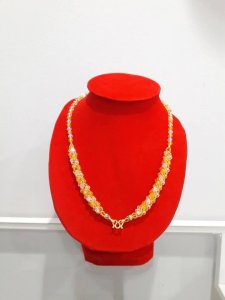 (สั่งทำ/จอง) สร้อยแขวนพระแบบเกลียว สีเหลือง 0824917334