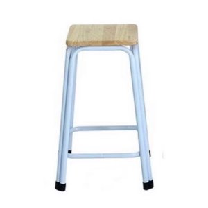 เก้าอี้ขาคู่ สีขาว / สีดำ ขนาด 24 นิ้ว ยางพารา โดนน้ำได้ เก้าอี้หน้าไม้