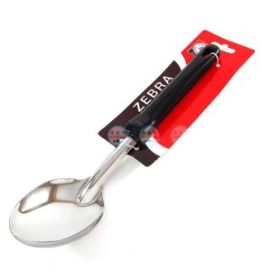 Zebra ???? ทัพพี และ ตะหลิว ทัพพีแขก รุ่นโฟกัส ทัพพีสแตนเลส ทัพพีด้ามดำ ทัพพีทำอาหาร ตะหลิวหัวม้าลาย ตะหลิว