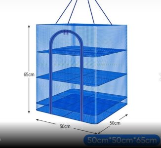 มุ้งตากอาหาร ที่ตากอาหาร พร้อมซิปปิดกันแมลง ตาข่ายตากปลาพับได้ 3ชั้น มีให้เลือก4ขนาด อเนกประสงค์ ราวตากผ้าแขวนจ