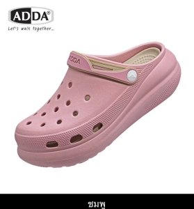 รองเท้าหัวโต ADDA รุ่น 59G01-W1 SIZE (สีชมพู36) สำหรับหญิง มีสายรัดหลังเพิ่มความกระชับ นุ่มสวมใส่สบาย