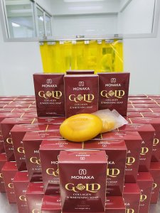 สบู่หน้าใส:มนนาคาโกลด์แพ๊ค2ก้อน ก้อนละ100กรัม[พัฒนาสูตรเพิ่มจากAuraOrn]เลขจดแจ้ง10-1-6800037407