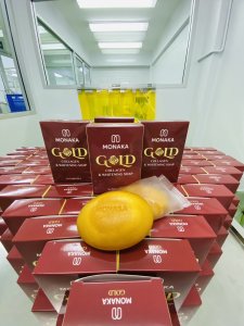 สบู่มนนาคาโกลด์[พัฒนาสูตรมาจากAuraOrn]มีส่วนผสมถึง12ชนิด แพ๊ค20ก้อนก้อนละ100กรัม/เลขจดแจ้ง10-1-6800037407