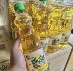 น้ำมันปาล์มทอง [450ml ขวดกลาง อ่านก่อนสั่ง] ยกลัง12ขวด อ่านรายละเอียดก่อนสั่งขวดกลางไม่ใช่ขวดใหญ่